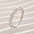 Elegant Marquise Cut Half Wedding Band In Sterling Silver - louilyjewelry