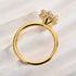 Louily Precious Moissanite 2.0 Carat Round Cut Yellow Gold Engagement Ring - louilyjewelry