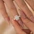 Louily Exquisite White Gold Cushion Cut Three Stone Engagement Ring In Sterling Silver - louilyjewelry
