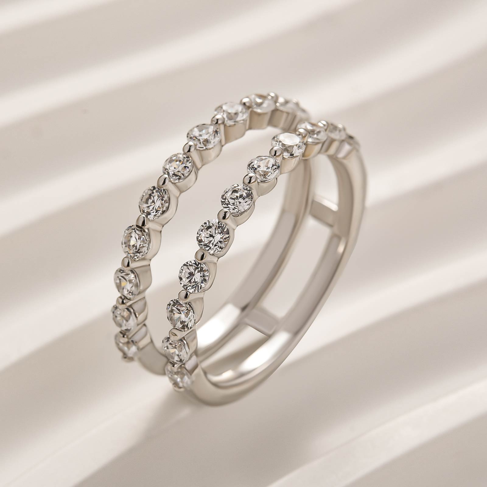 Classic 0.77Ct Insert Wedding Band Engagement Ring Enhancer - louilyjewelry