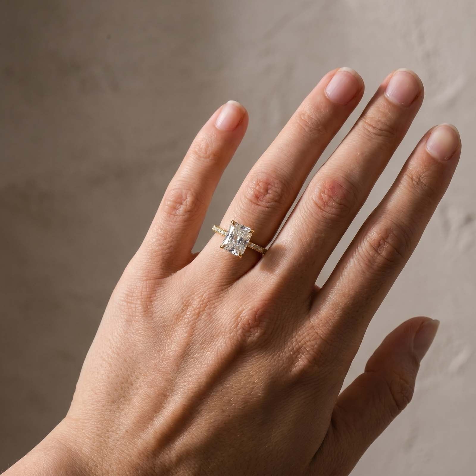 S925 2.0 CT Radiant Cut Engagement Ring In Sterling Silver Travel Ring For Everyday Wear