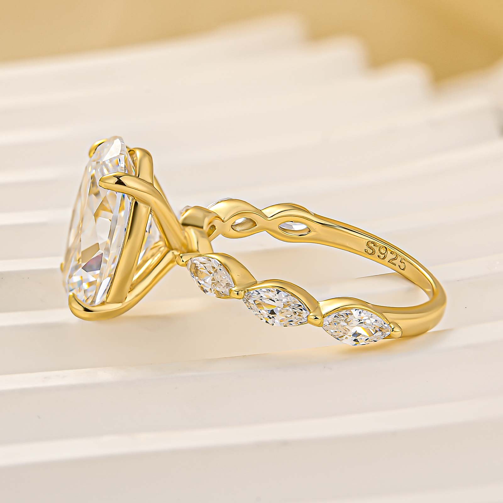 4.5Ct Oval Cut Engagement Ring Promise Ring For Her