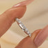 Louily Classic Half Eternity Oval Cut White Gold Wedding Band In Sterling Silver - louilyjewelry
