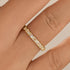 Elegant Radiant Cut Yellow Gold Women's Wedding Band In Sterling Silver - louilyjewelry