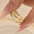 Louily Unique Round Cut Vintage Yellow Gold Jacket Wedding Band In Sterling Silver - louilyjewelry