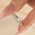 Louily Classic Round Cut Wedding Band For Women In Sterling Silver - louilyjewelry