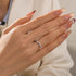 S925 Round Cut White Gold Curved Wedding Band For Woman - louilyjewelry