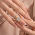 2PC Moissanite 4.0Ct Round Cut Engagement Ring With Pear Cut Wedding Band Wedding Ring Set - louilyjewelry