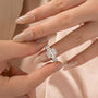 Moissanite 3.5Ct Radiant Cut Engagement Ring with 3.0 Ct Radiant Cut Band - louilyjewelry