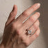 Oval Cut Wedding Ring and Half Eternity Band on Hand