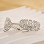 S925 2PC 4.5Ct Solitaire Pear Cut White Gold Wedding Ring Set - louilyjewelry
