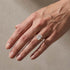 3.5Ct moissanite yellow gold radiant cut wedding ring set front view