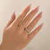 S925 Round Cut & Marquise Cut White Gold Wedding Band For Woman - louilyjewelry