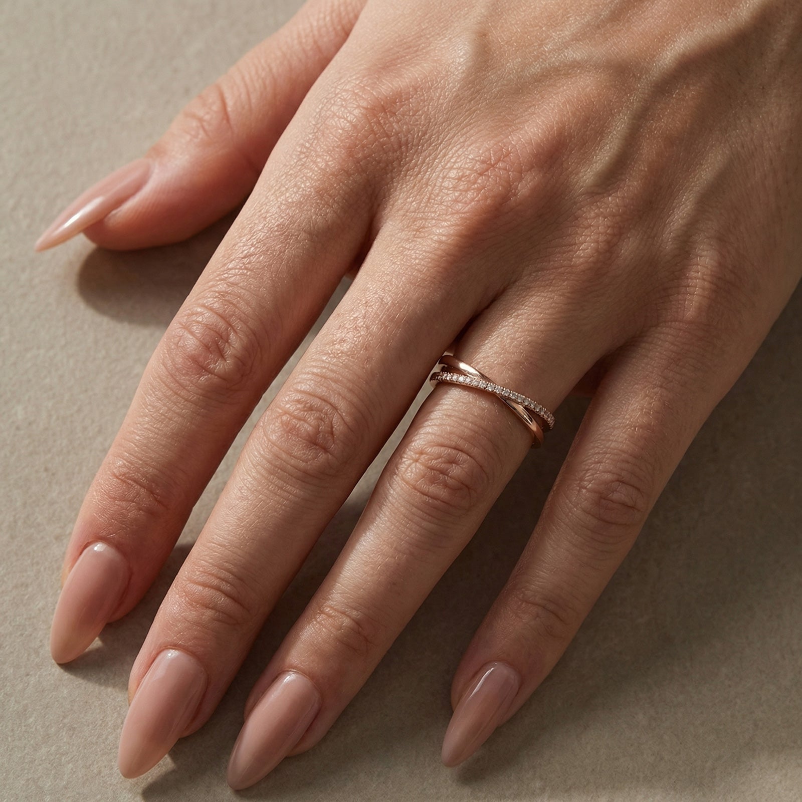 Unique X Criss Cross Wedding Band For Women In Sterling Silver