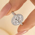 Louily Exquisite 4.0 Carat Halo Oval Cut Engagement Ring For Women In Sterling Silver - louilyjewelry