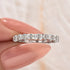 Elegant Radiant Cut Yellow Gold Women's Wedding Band In Sterling Silver - louilyjewelry