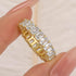 3.5Ct Emerald Cut Women's Wedding Band In Sterling Silver - louilyjewelry