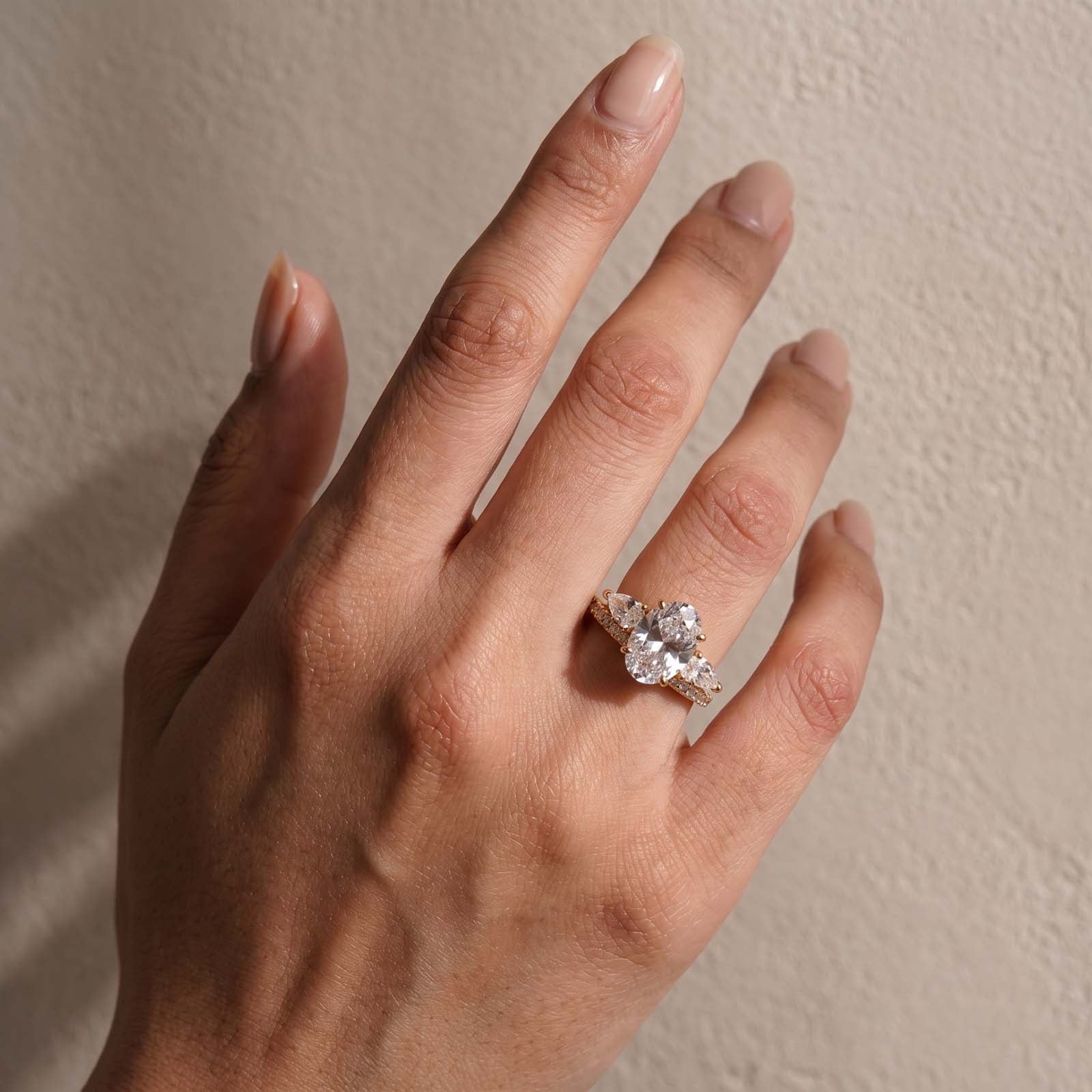 S925 Unique 4.0Ct Oval Cut Insert Wedding Ring Set For Women In Sterling Silver