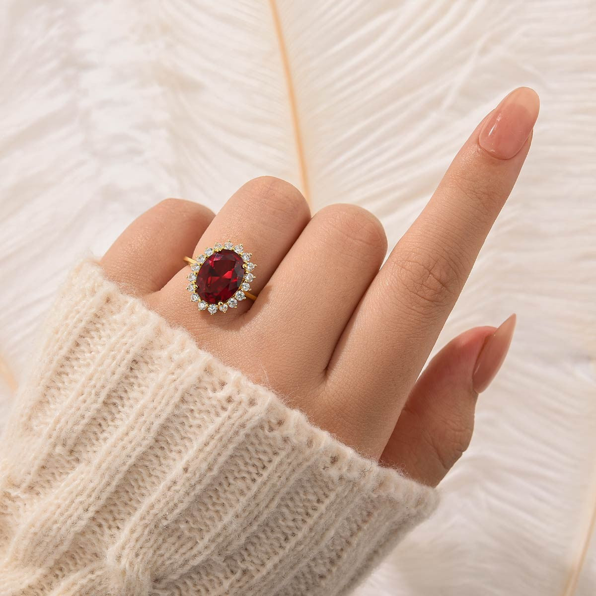 4.0 Carat Louily Luxurious Halo Oval Cut Blue/Red Sapphire Engagement Ring In Sterling Silver