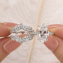 5.0 Ct Oval Cut Vintage Wedding Ring Set With Enhancer Wedding Band In Sterling Silver - louilyjewelry