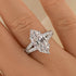 4.0Ct Marquise Cut Side Stone Engagement Ring Travel Ring In Sterling Silver - louilyjewelry