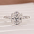 Moissanite 2.5Ct Oval Cut White Gold Engagement Ring - louilyjewelry