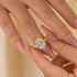 S925 4.5Ct Oval Cut Twist Yellow Gold Engagement Ring For Woman - louilyjewelry