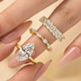 3PC 4.0Ct Marquise Cut Hidden Halo Wedding Ring Set with Marquise&Oval Cut Wedding Band - louilyjewelry