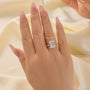 Louily Gorgeous 4.0 Carat Emerald Cut Engagement Ring For Women In Sterling Silver - louilyjewelry