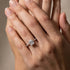 2.0ct simulated diamond radiant engagement ring and matching band on hand