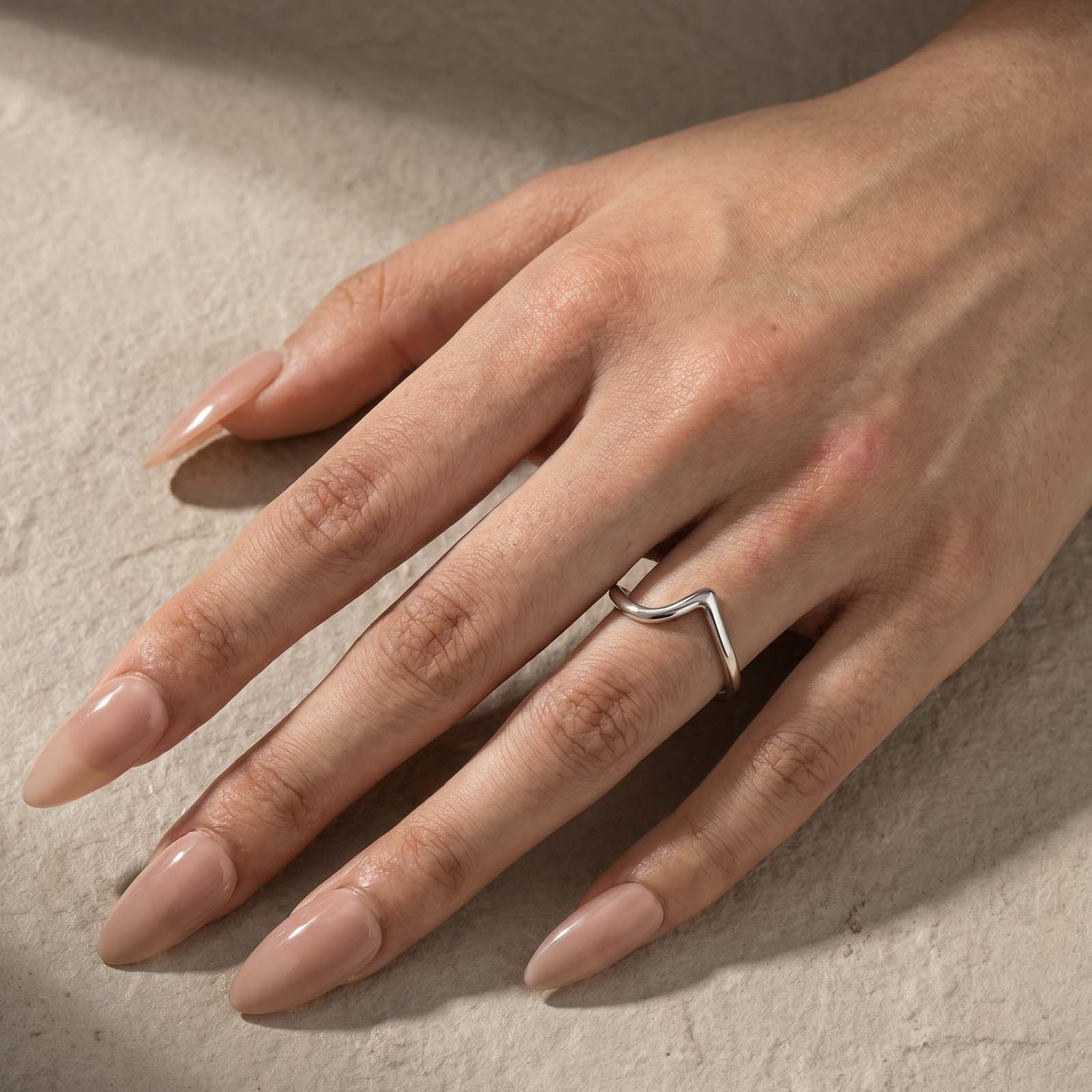 S925 Gold Plated Curved Wedding Band In Sterling Silver Stackable Ring For Woman
