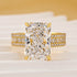 6.5Ct Radiant Cut Three-Row Luxe Engagement Ring Travel Ring For Her - louilyjewelry