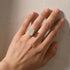 7.0Ct yellow gold radiant engagement ring and matching enhancer detail