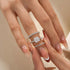3PC 2.0Ct Princess Cut Engagement Ring With Classic Wedding Band Wedding Ring Set For Women - louilyjewelry