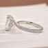 Moissanite Triple Row Pavé 3.5Ct Radiant Cut White Gold Engagement Ring - louilyjewelry