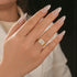 Moissanite 3.5 Carat Radiant Cut Solitaire Engagement Ring In Sterling Silver - louilyjewelry