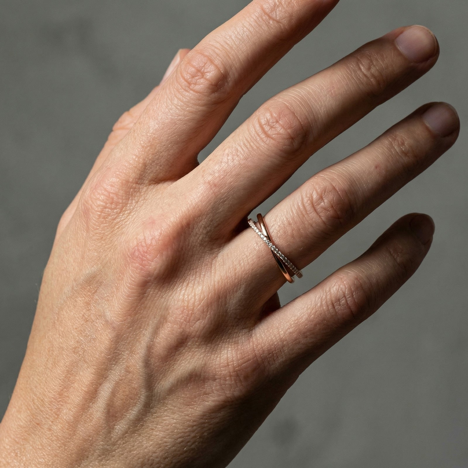 Unique X Criss Cross Wedding Band For Women In Sterling Silver