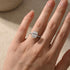 Moissanite 4.0Ct Cushion Cut White Gold Moissanite Diamond Engagement Ring - louilyjewelry
