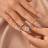 Moissanite 5.5Ct Oval Cut Engagement Ring with Marquise Cut Wedding Band - louilyjewelry