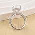 6.0Ct Cushion Cut Side Stone Engagement Ring Travel Ring In Sterling Silver - louilyjewelry