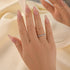 Louily Classic Round Cut Wedding Band For Women In Sterling Silver - louilyjewelry