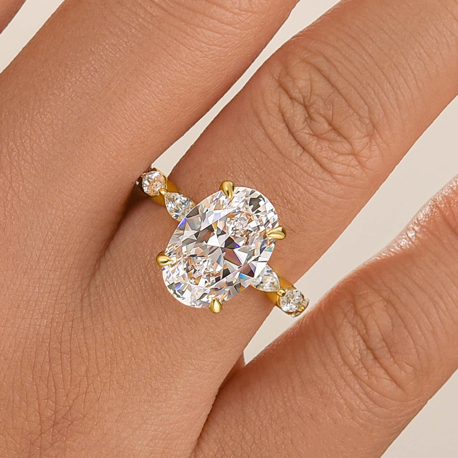 4.5Ct Oval Cut Engagement Ring Promise Ring For Her