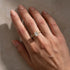2.0ct yellow gold radiant cut engagement ring on hand