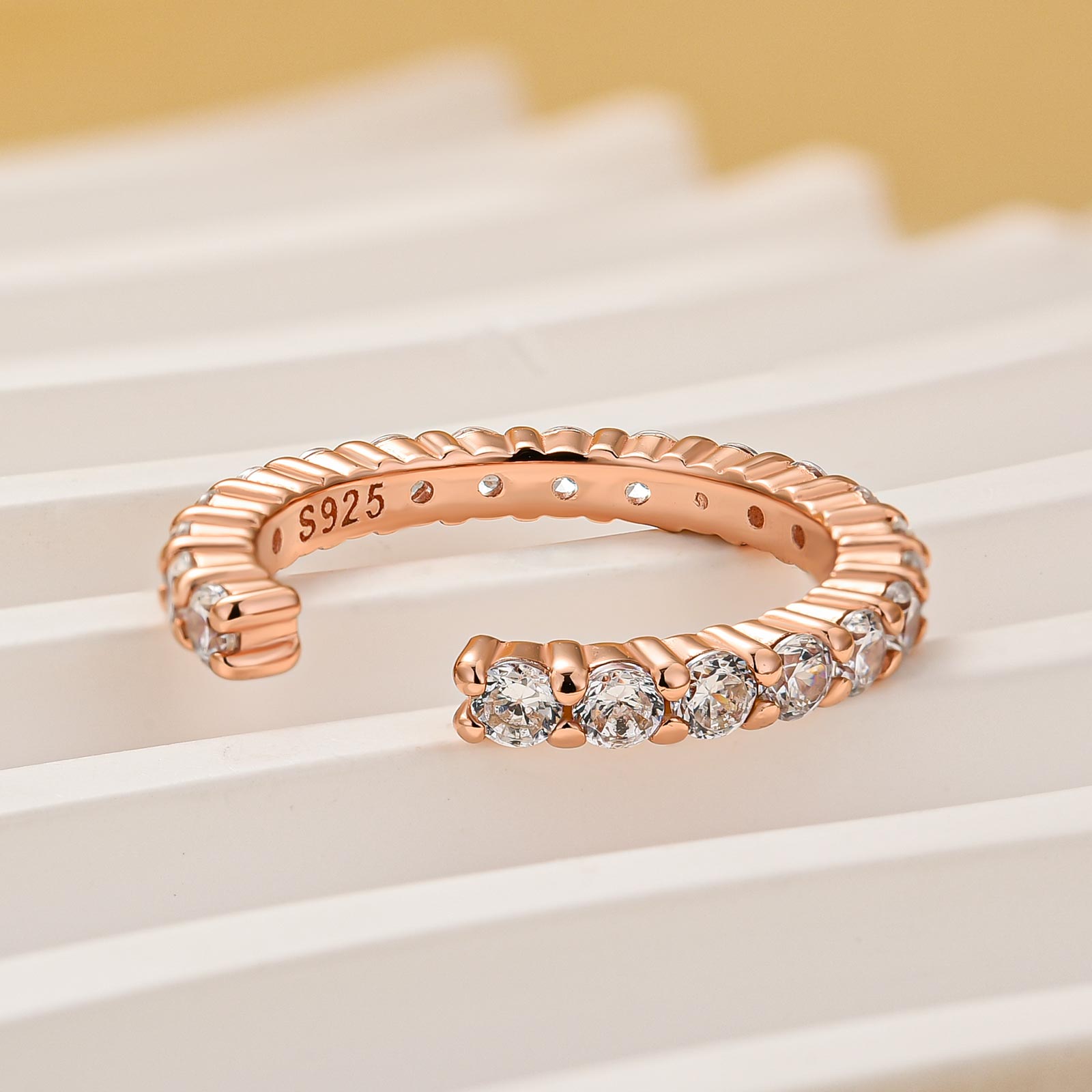 1.3Ct Open Round Cut Eternity Wedding Band In Sterling Silver