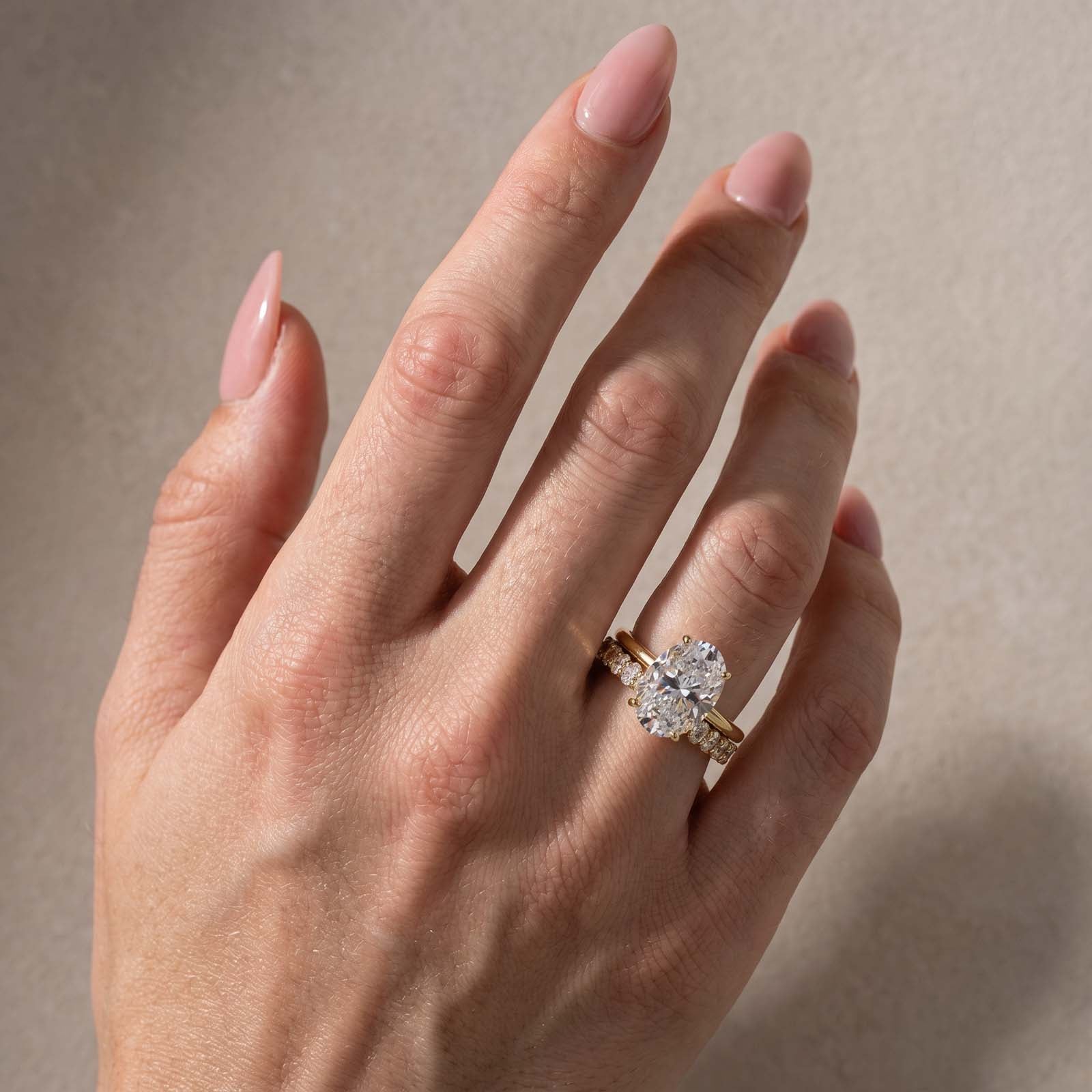 S925 4.5Ct Luxury Oval Cut 2PC Wedding Ring Set In Sterling Silver Stackable Rings For Everyday Wear
