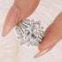 Louily Exclusive 4.0Ct/5.0Ct Oval Cut Wedding Ring Set With Jacket Wedding Band - louilyjewelry