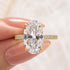 5.0Ct Oval Cut Hidden Halo Engagement Ring In Sterling Silver - louilyjewelry