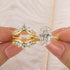 Louily Exclusive 4.0Ct/5.0Ct Oval Cut Wedding Ring Set With Jacket Wedding Band - louilyjewelry