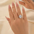 Louily Exquisite 4.0 Carat Halo Oval Cut Engagement Ring For Women In Sterling Silver - louilyjewelry
