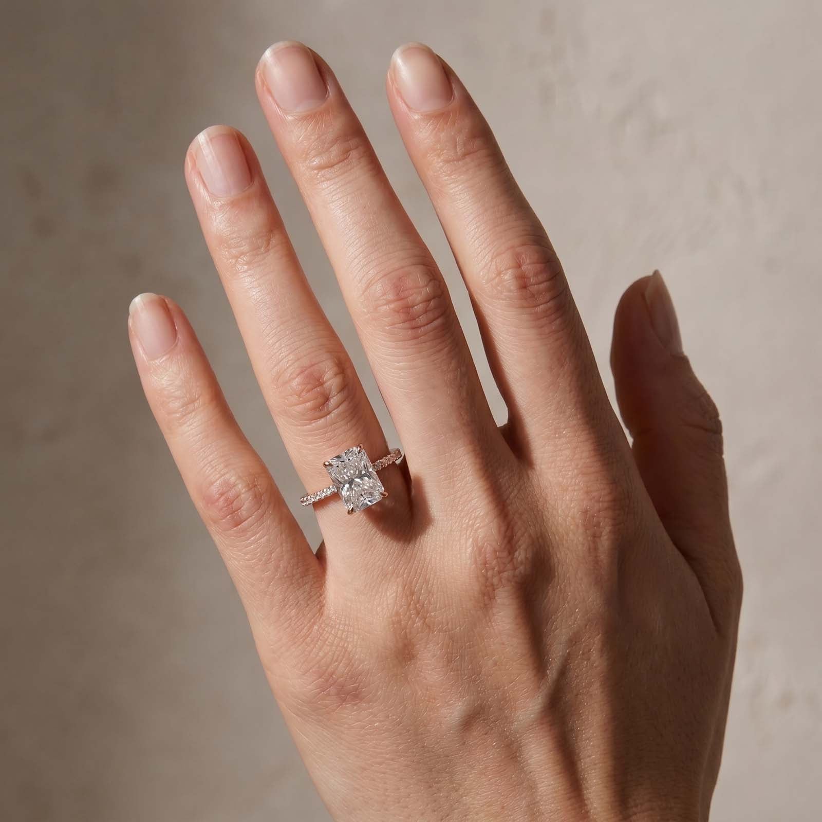 S925 3.5Ct Elegant Radiant Cut Engagement Ring In Sterling Silver Everyday Wearable Ring For Women